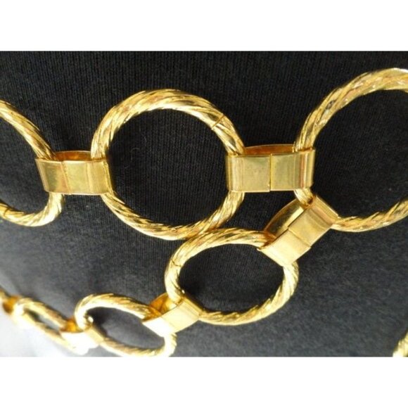 Vintage Handmade 1970\'s Gold Tone Textured \